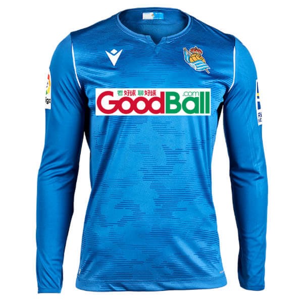 Camiseta Real Sociedad Replica Segunda Ropa ML Portero 2019/20 Azul